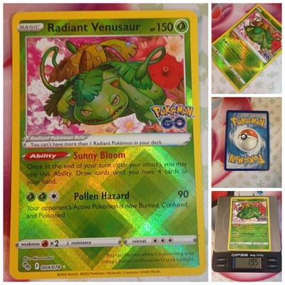 Radiant Venusaur   Nm Ultra Rare   Pokemon Go Pokémon Og Card PGO 04 Bisaflor