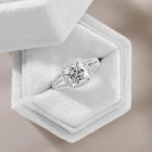 4.41 ct Cushion Cut Pave Diamond Engagement Ring VVS1 F Halo White Gold 14k