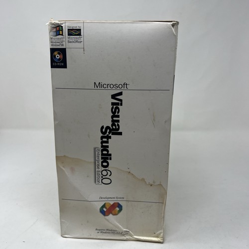 RARE AUTHENTIC Genuine Microsoft Visual Studio 6.0 Enterprise Edition 620-00139 - Picture 3 of 9