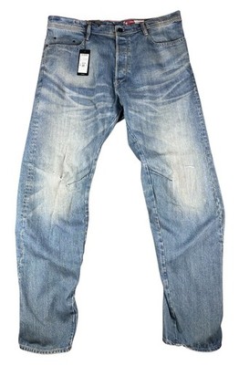 NEW G Star Raw ARC 3D Faded Niagara Destroyed Japanese Fabric Jeans Size 38x34