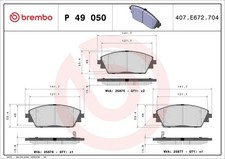 BREMBO Bremsbelagsatz Scheibenbremse PRIME P 49 050 für MAZDA CX BM DK BN 30 DM