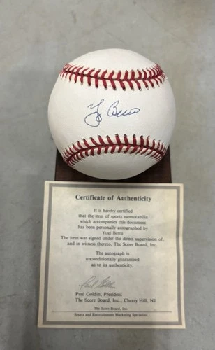 Yogi Berra Signed Baseball With COA