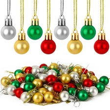 Jansun 60PCS Christmas Mini Balls Ornaments Miniature Xmas Tree Hanging