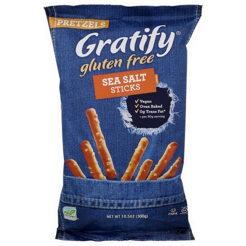 Palitos De Pretzel Con Sal Marina 10.5 Oz (Caja De 6) De Gratify