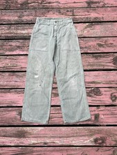 Vintage 60s US Army OG-107 Sateen Type I Utility Pants Trousers Men s Size 27x27