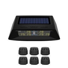 6 Tire Tpms Wireless Solar Tire Pressure Monitor 433mhz Truck Rv Trailer