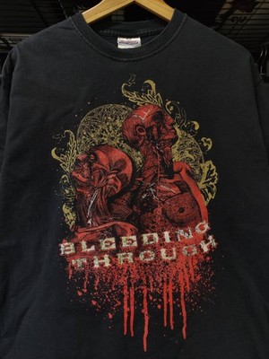 Vtg 00's Bleeding Through Anatomy Blood T-Shirt