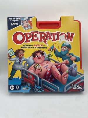 Hasbro Games - Operation Game *NEW* Portable Storage Case 2 Ways To Play 