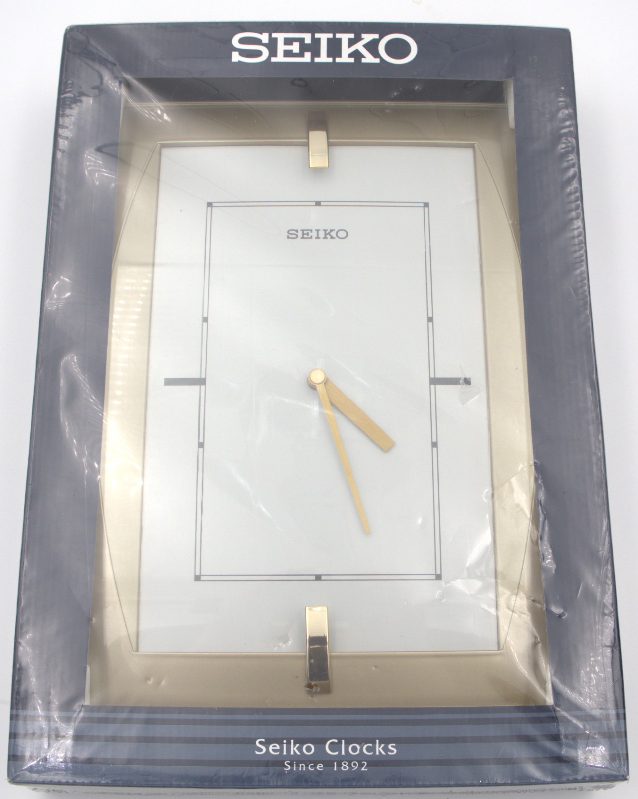 Vintage Seiko QXA270GRH Quartz Wall Clock Gold Tone New Sealed