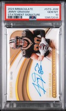 2024 PANINI IMMACULATE COLLECTION STATEMENT SIGNATURES JIMMY GRAHAM 03/49 PSA 10