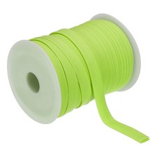 1/2 Inch Double Fold Bias Tape Polyester Bulk Tape Fluorescent Green 55 Yards