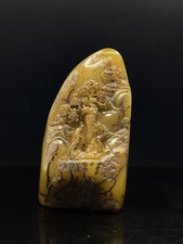 Chinese Natural Shoushan Stone Hand-carved Exquisite Figure Seal 122017