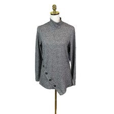 NWT APT 9 Womans Gray Textured Sweater Size M Lightweight Long