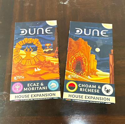 Dune Board Game Gale Force Nine Choam & Richese, Ecaz & Moritani Expansions