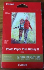 Canon Photo Paper Plus Glossy II Inkjet High Gloss PP-301 100 Sheets 4x6 NEW