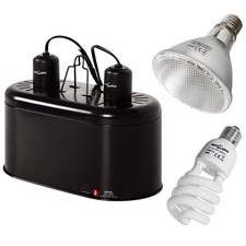 Reptile Heat Lamp Reptile Light Fixture Combo Pack, 100W UVA Turtle Basking S...