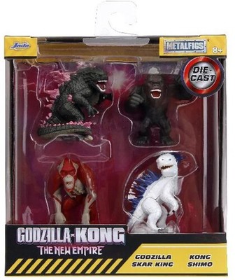 WB  Jada Toys Metal 2.5'' Godzilla x Kong Pack (Godzilla, Shimo, Kong, Skar King)