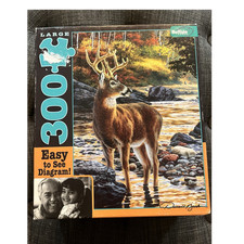 Buffalo Games 300 Piece Deer Jigsaw Puzzle Animals Easy to See Diagram Bonus