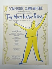 Vtg Sheet Music Somebody Somewhere Loesser Mo...