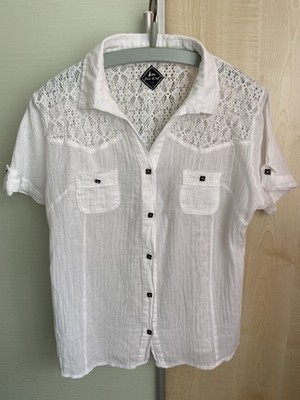 'BLANC DU NIL'  Sommerbluse Gr. T3/38 weiß Top Zustand
