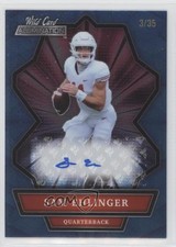 2021 Wild Card Alumination Blue 3/35 Sam Ehlinger Rookie Auto RC 2b7. rookie card picture