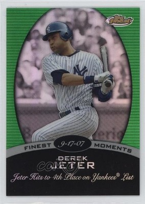 2008 Topps Finest Moments Green Refractor 197/199 Derek Jeter #FM-DJ HOF e6p
