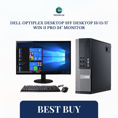 Dell OptiPlex Desktop SFF Desktop i3 i5 i7 Win 10/11 Pro 27'' Monitor