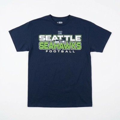 Seattle Seahawks NFL Team Apparel T-Shirt Herren Logo Football M Navy Dunkelblau