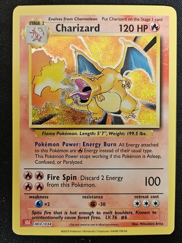 Charizard 003/034 CLC Classic Collection Holo Rare Pokémon Trading CG 2023 NM - Bild 1 von 2