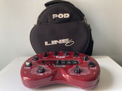 Line 6 Pod Version 2.0 Amp Simulator w/ Power Supply And Carrying Pouch - Works!