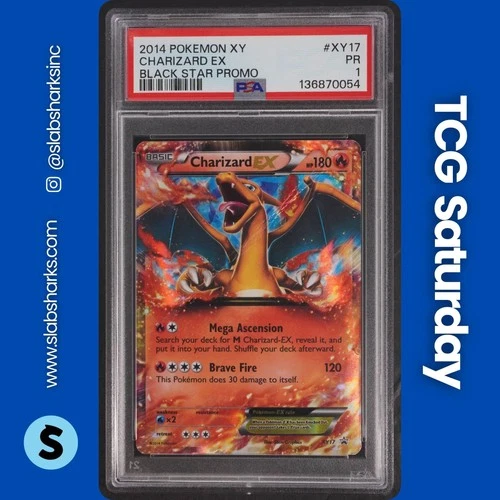 2013 POKEMON XY BLACK STAR PROMO #XY17 CHARIZARD EX PSA 1