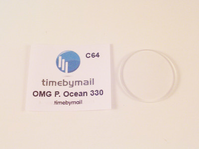 FÜR OMEGA ORANGE PASST PLANET OZEAN UHR GLAS KRISTALL 33 mm C64