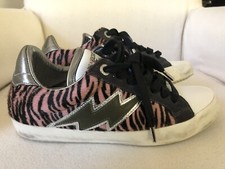 Rare Zadig  Voltaire Pink Zebra Flash Sneaker Size 38-7