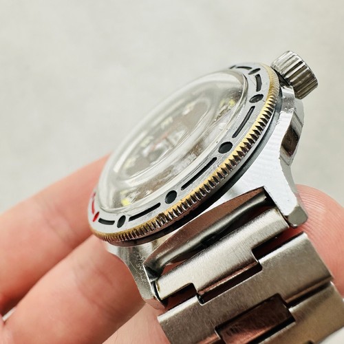 RARO VOSTOK Anfibio 200m Buzo Militar 2409A URSS Reloj Soviético De Colección Exportación - Imagen 5 de 19