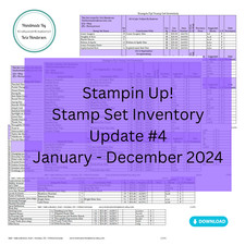 Printable Update 4 2024Stampin Up Stamp Set Tracking List, Inventory, Reference