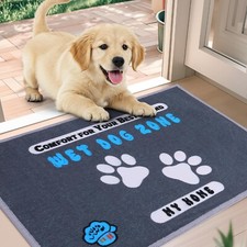 Ultra Absorbent Dog Door Mat Non-Slip Super Soft and Quick Dry 30" x 20", Gray