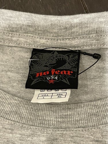 Vintage NO FEAR X Manny Pacquiao Shirt Men’s Size Large Y2K Boxing Grey Rare - Picture 6 of 8