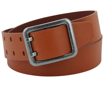 Ledergürtel 100% Echtleder,4,5 cm Gürtel MADE IN GERMANY, Cognac, EB63