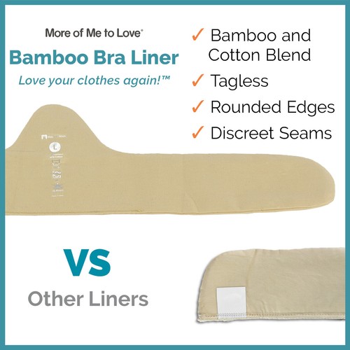 More of Me to Love Cotton & Bamboo Bra Liner 18-Pack, Beige - Absorbs Sweat - Picture 15 of 46