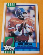 1990 Topps Denver Broncos Football Card #41 Mark Jackson