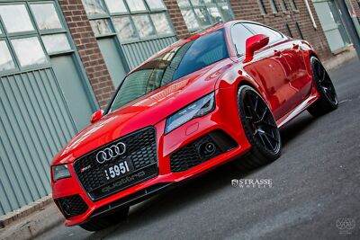 Cars strasse wheels gallery audi rs7 red Desk Mat Stitched
