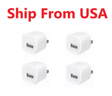 4x 1A Power Adapter Home Wall Charger US Plug FOR iPhone iPod classic touch WHT