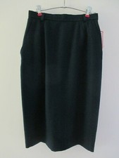 NEW VINTAGE AUSTIN HILL WOMEN'S PENCIL SKIRT 100% WOOL USA MADE SZ 4P DARK GREEN