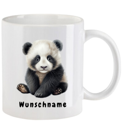 Tasse Panda aquarell - mit oder ohne  Wunschname - 10 Motive