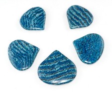 30X28-40X38MM BLUE SCHILLER SHEEN SPAR GEMSTONE PEAR LOOSE BEADS 8inch