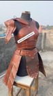 Red Leather Gladiator Armor Dress for Women  LARP, Cosplay, Costume 100% Leather