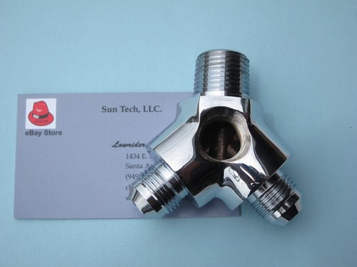 Lowrider Hydraulics 1/2" Y block & check valve kit, steel, chrome, elegant, neat - Bild 11 von 14