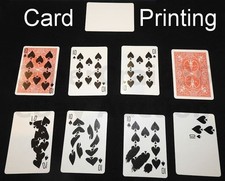 BLANK CARD PRINTING RED BACK GIMMICK GAFF INSTANT 10 OF SPADES PRINT MAGIC TRICK