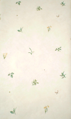 Vintage Yellow Tulips with Nature Life on Cream Wallpaper By Sunworthy  107129