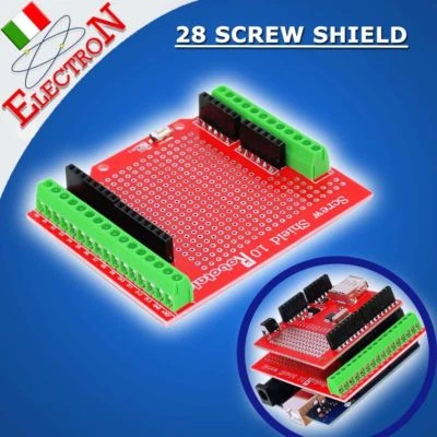 ELECTRON ITALIA Screw Shield Prototipe Morsettiera Vite Connettori per Arduino UNO Duemilanove